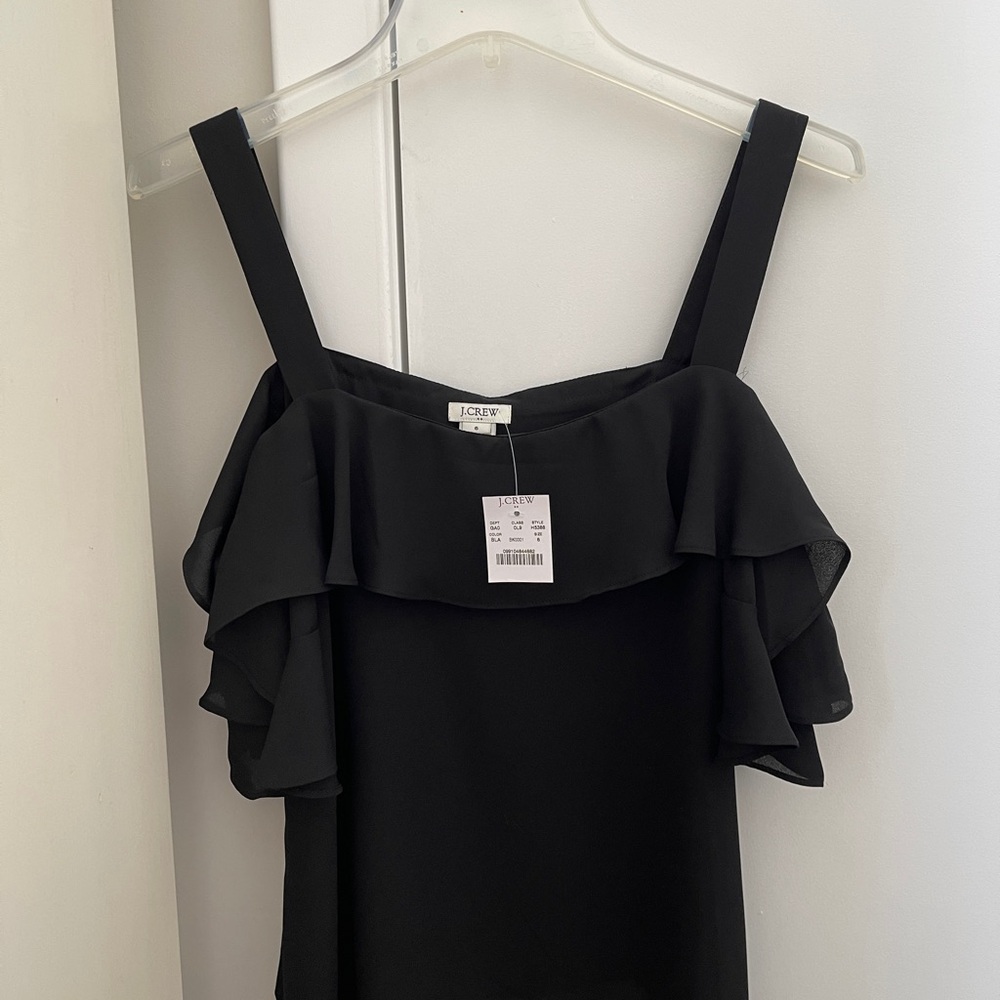 J. Crew Off-the-Shoulder Black Top Size 6